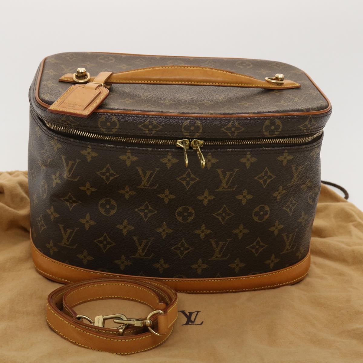 LOUIS VUITTON Monogram Nice Hand Bag 2way M47280 LV Auth yk7060B