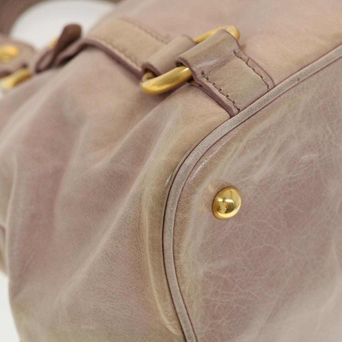 Miu Miu Hand Bag Leather 2way Pink Auth yk7097B