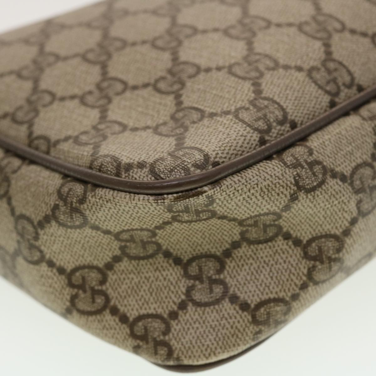 GUCCI GG Canvas Clutch Bag PVC Leather Beige 89.01.044 Auth yk7129