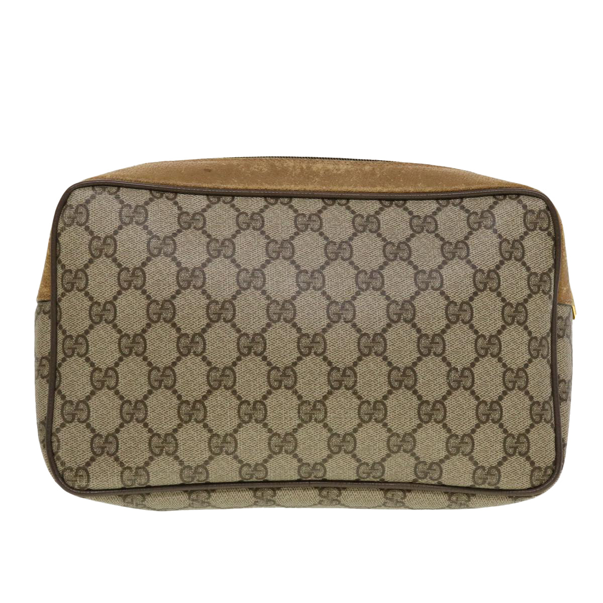 GUCCI GG Canvas Clutch Bag PVC Leather Beige 89.01.044 Auth yk7129 - 0