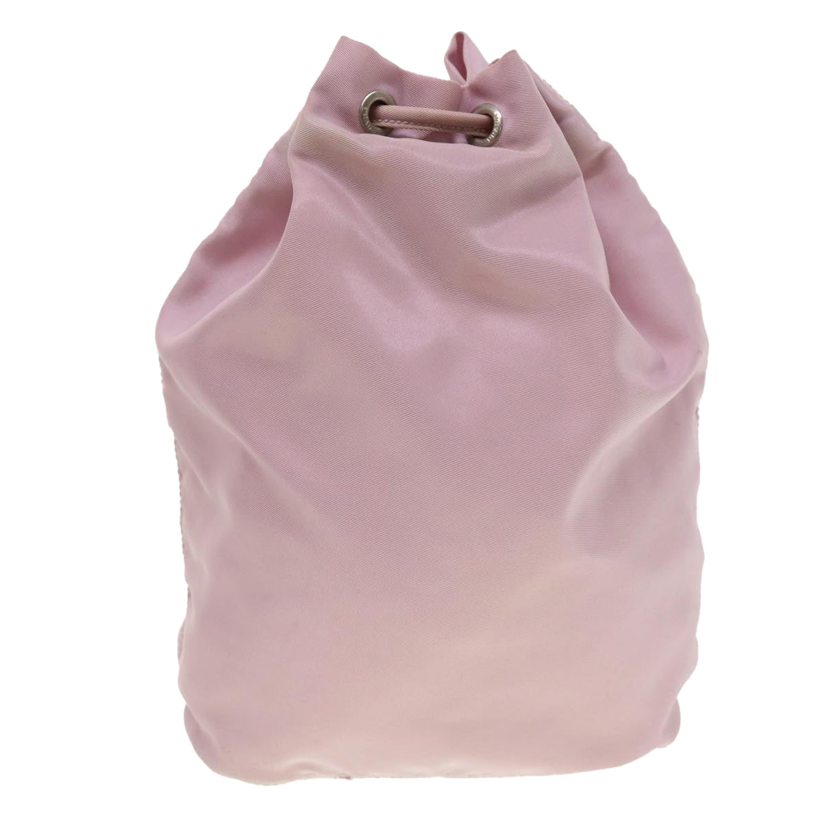 PRADA Drawstring Bag Pouch Nylon Pink Auth yk7134 - 0