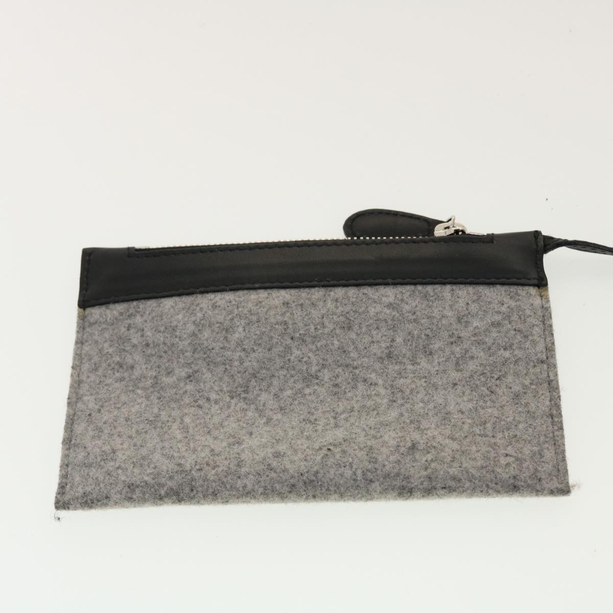 BALENCIAGA Cabas XS Hand Bag Wool Gray Auth yk7152