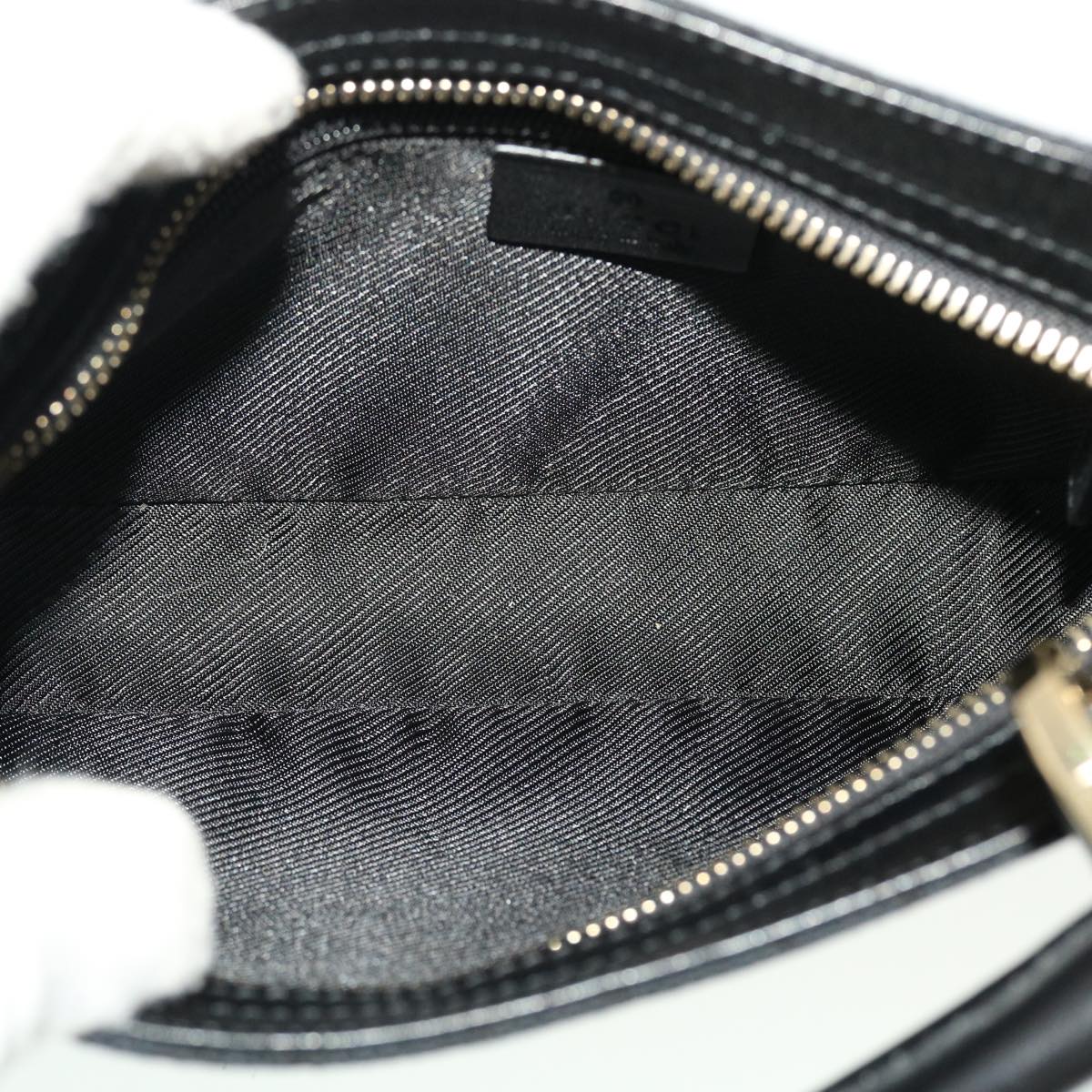 GUCCI GG Canvas Shoulder Bag Black 0014285 Auth yk7184