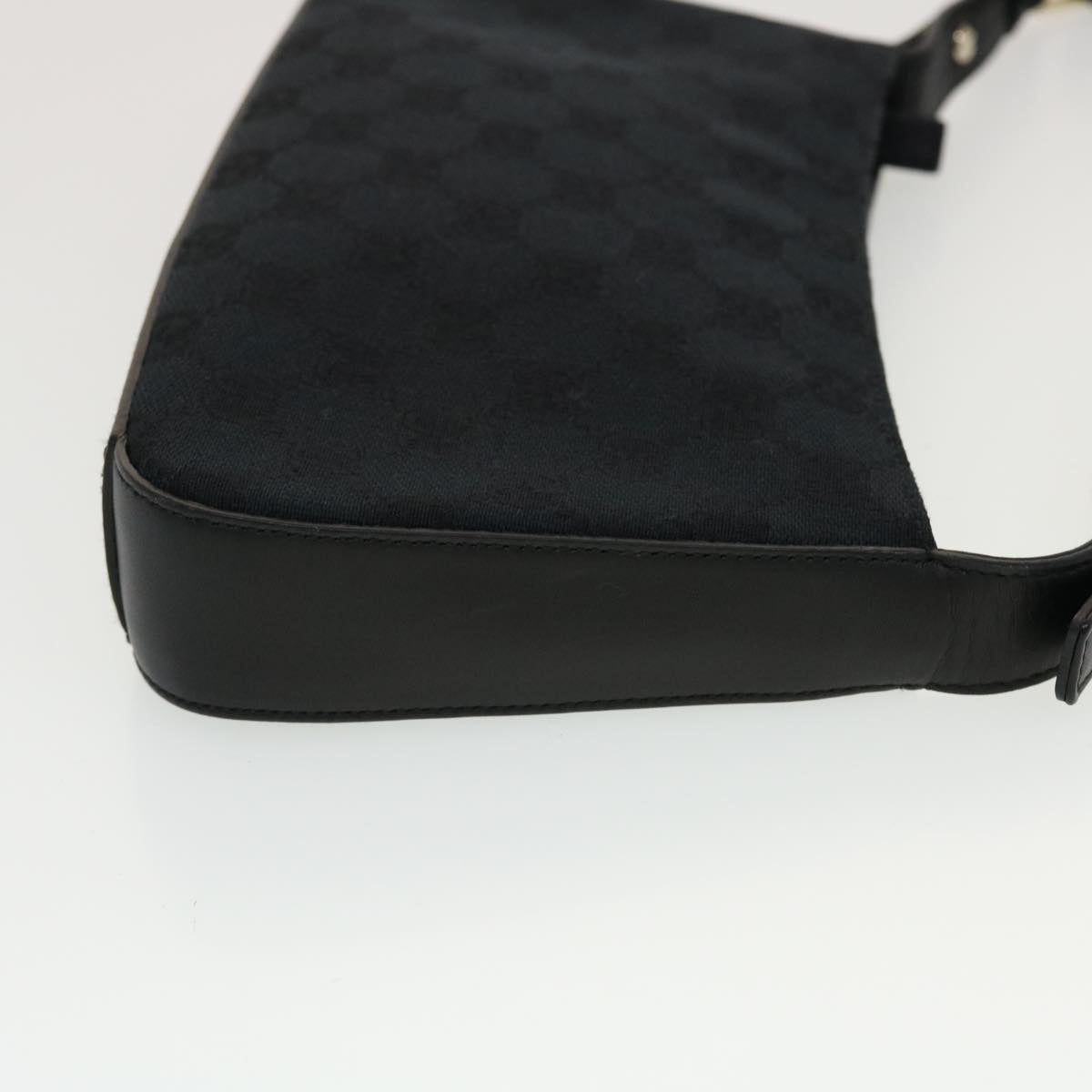 GUCCI GG Canvas Shoulder Bag Black 0014285 Auth yk7184