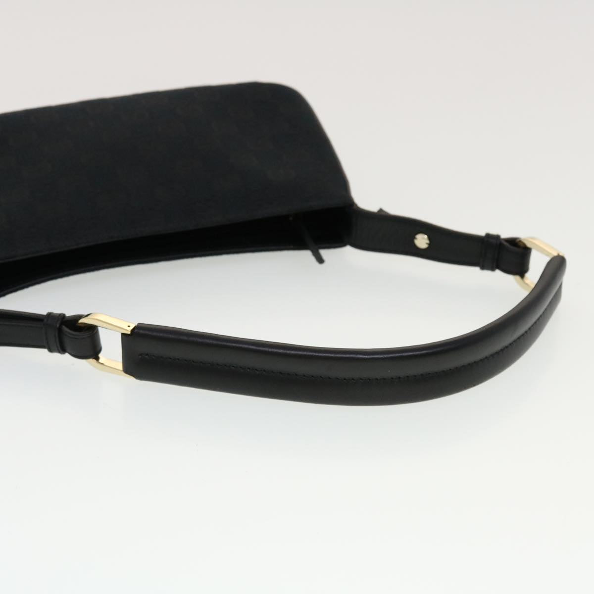 GUCCI GG Canvas Shoulder Bag Black 0014285 Auth yk7184