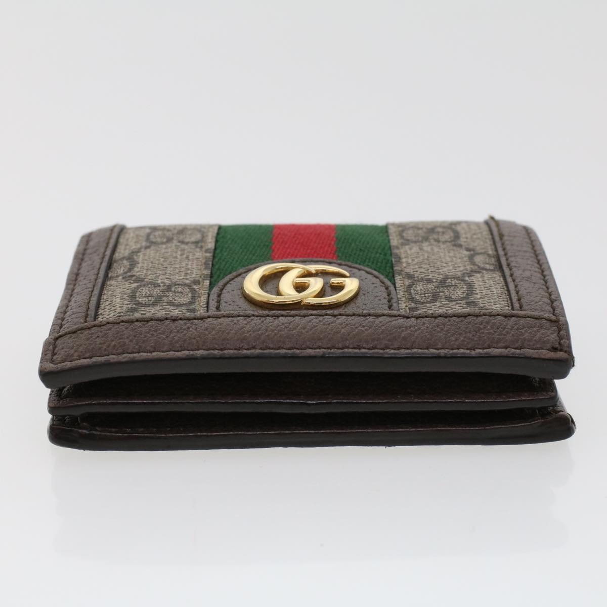 GUCCI GG Canvas Web Sherry Line Ofidia Wallet Beige Red Green 523155 Auth yk7191