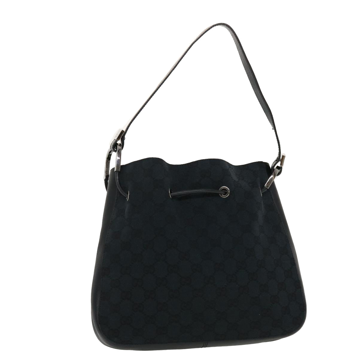 GUCCI GG Canvas Shoulder Bag Black Auth yk7193