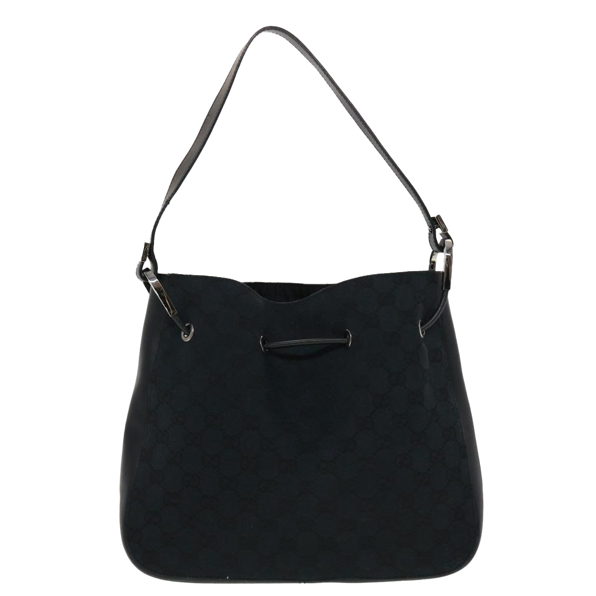 GUCCI GG Canvas Shoulder Bag Black Auth yk7193 - 0