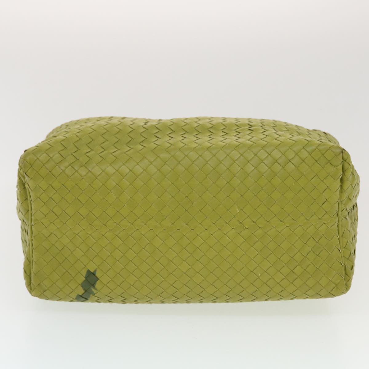 BOTTEGAVENETA INTRECCIATO Shoulder Bag Leather Green Auth yk7207