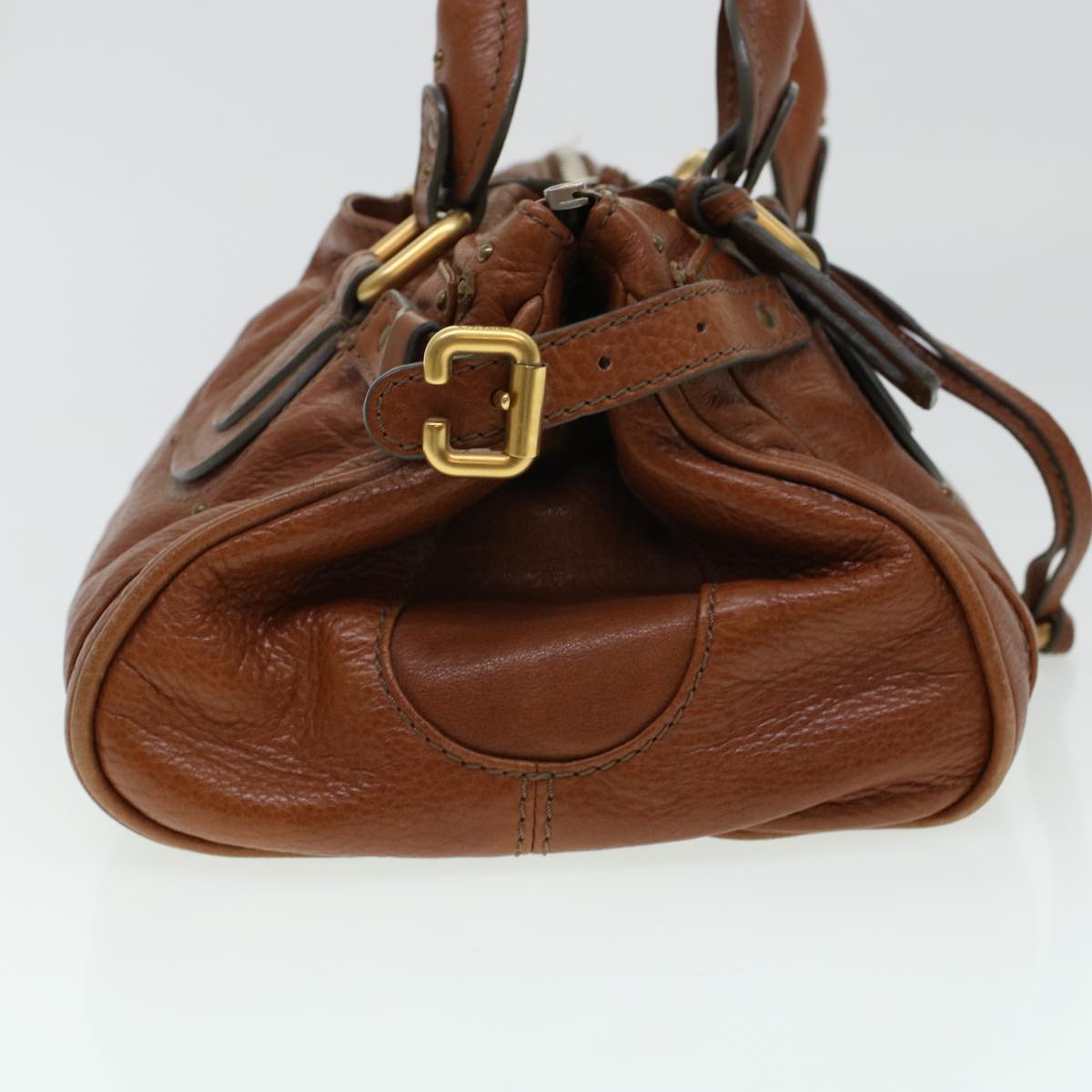 Chloe Paddington Hand Bag Leather Brown Auth yk7253