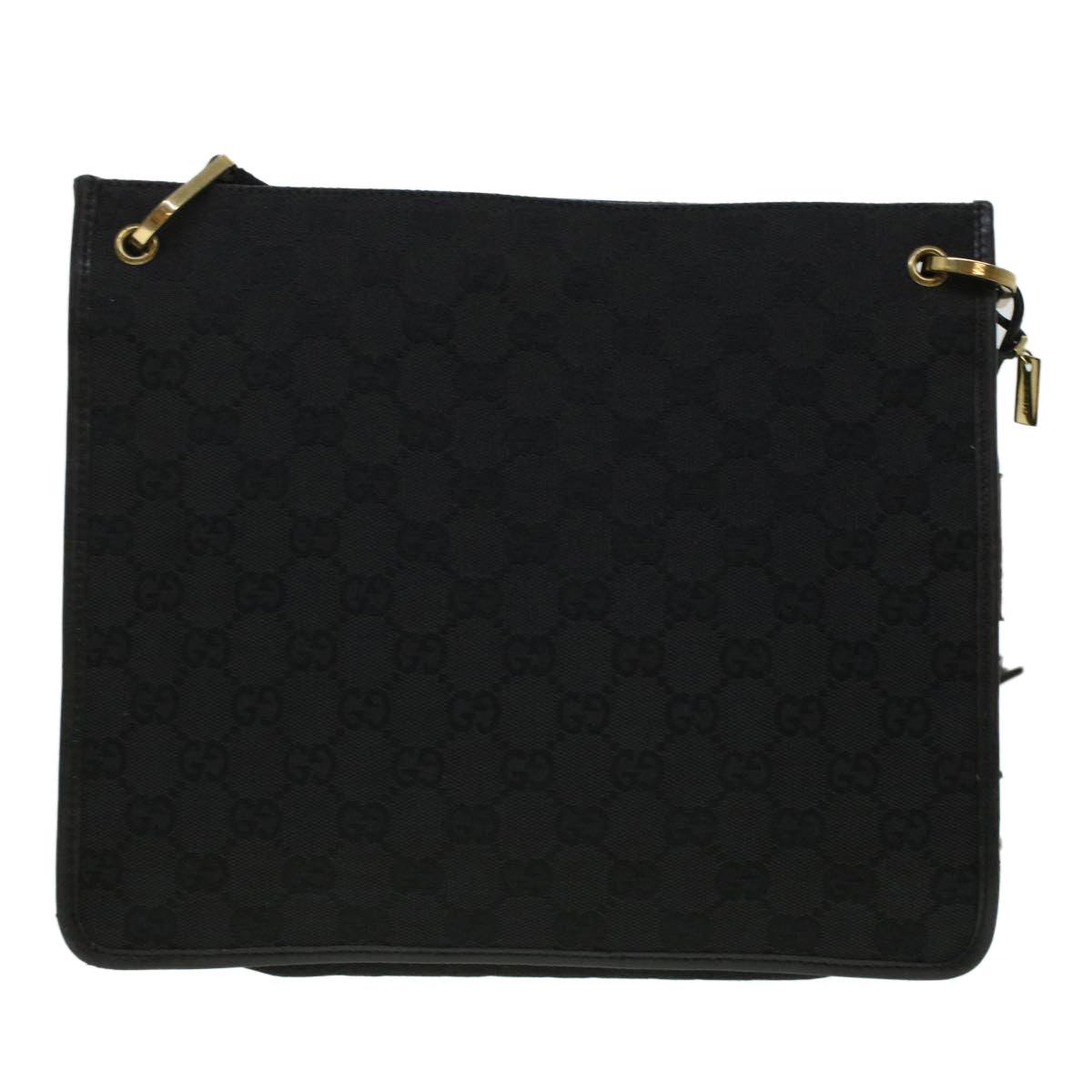 GUCCI GG Canvas Shoulder Bag Black 91762 Auth yk7260