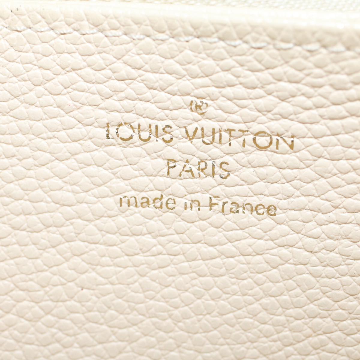 LOUIS VUITTON Monogram Empreinte Zippy Wallet White TN0146 LV Auth yk7267