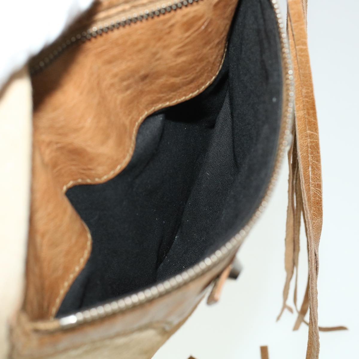 BALENCIAGA The Day Shoulder Bag Harako leather Beige 140442 Auth yk7280