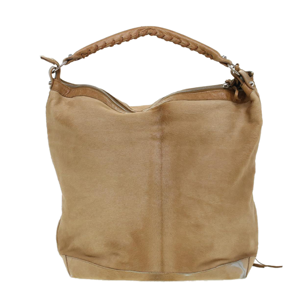 BALENCIAGA The Day Shoulder Bag Harako leather Beige 140442 Auth yk7280 - 0
