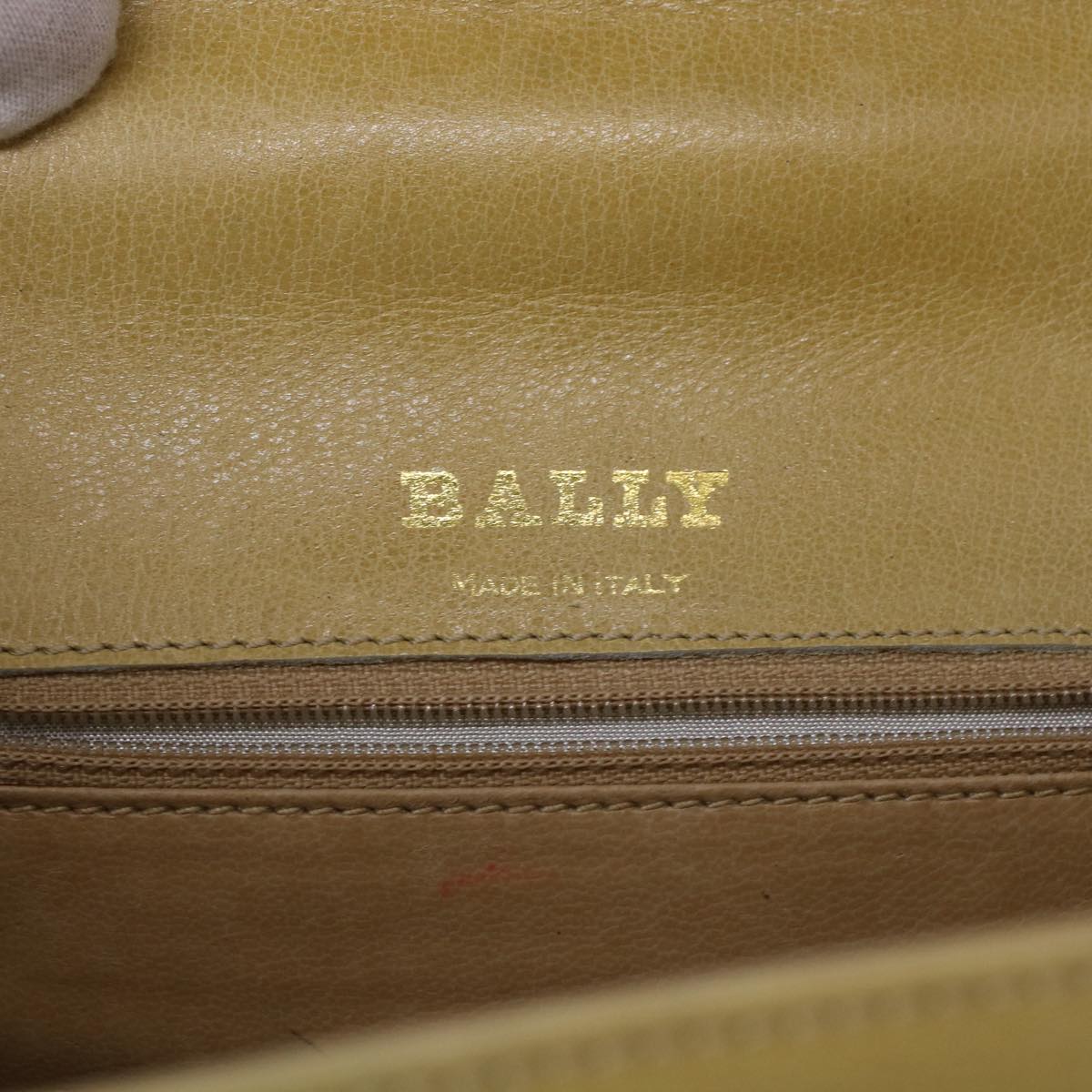 BALLY Hand Bag Leather 2way Beige Auth yk7300