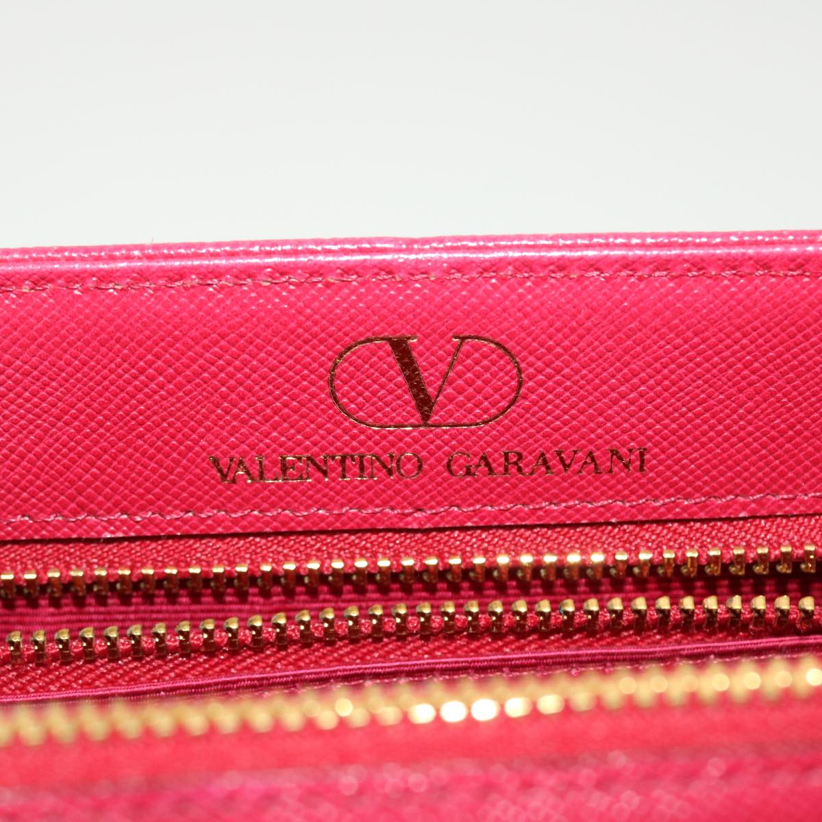 VALENTINO Shoulder Bag Leather Pink Auth yk7326