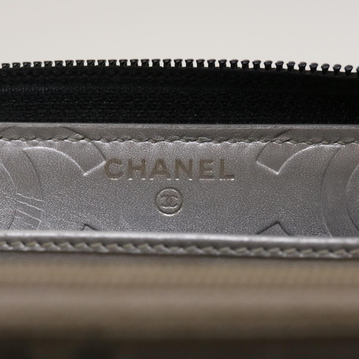 CHANEL Cambon Line Wallet Leather Black CC Auth yk7331