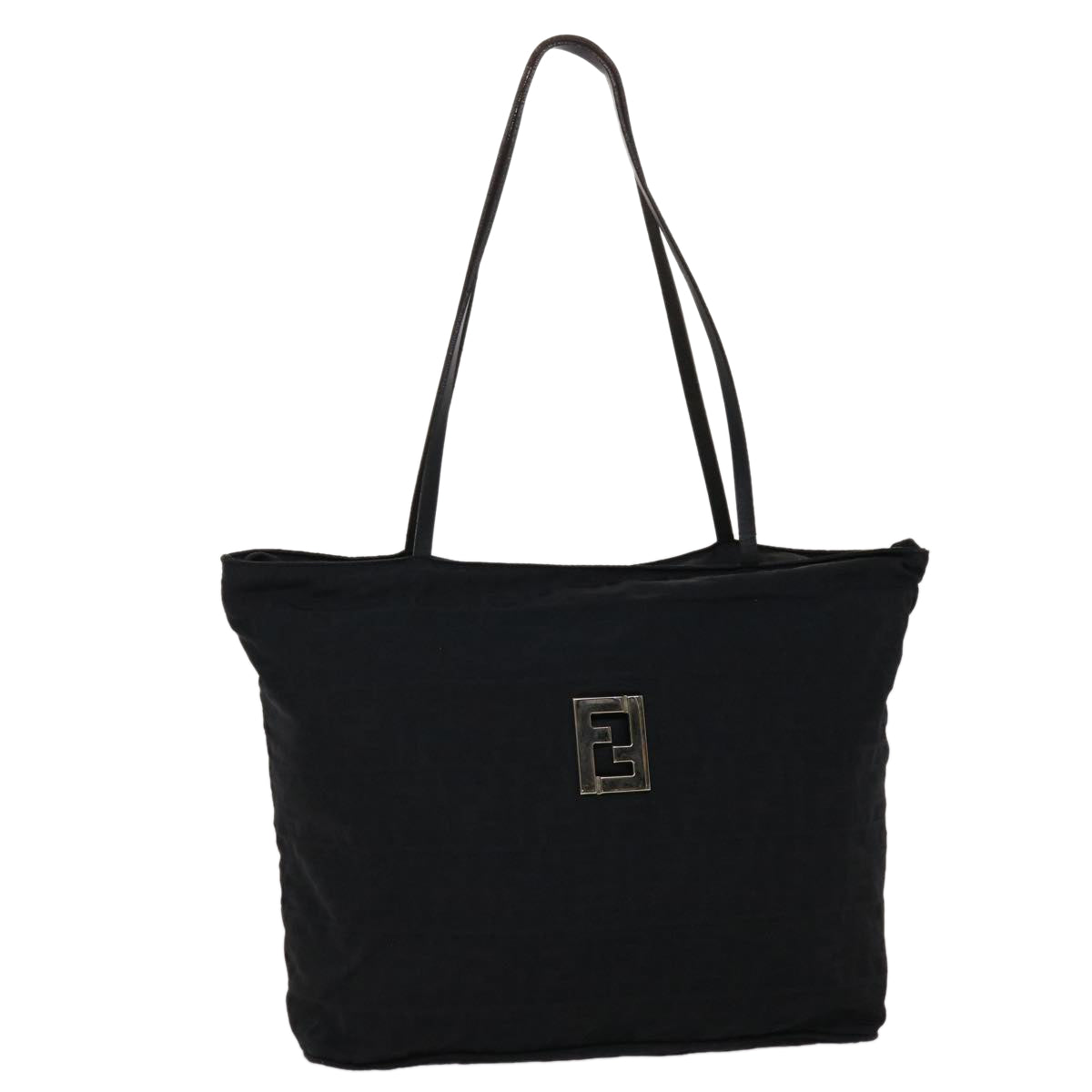 FENDI Zucca Canvas Tote Bag Black Auth yk7411