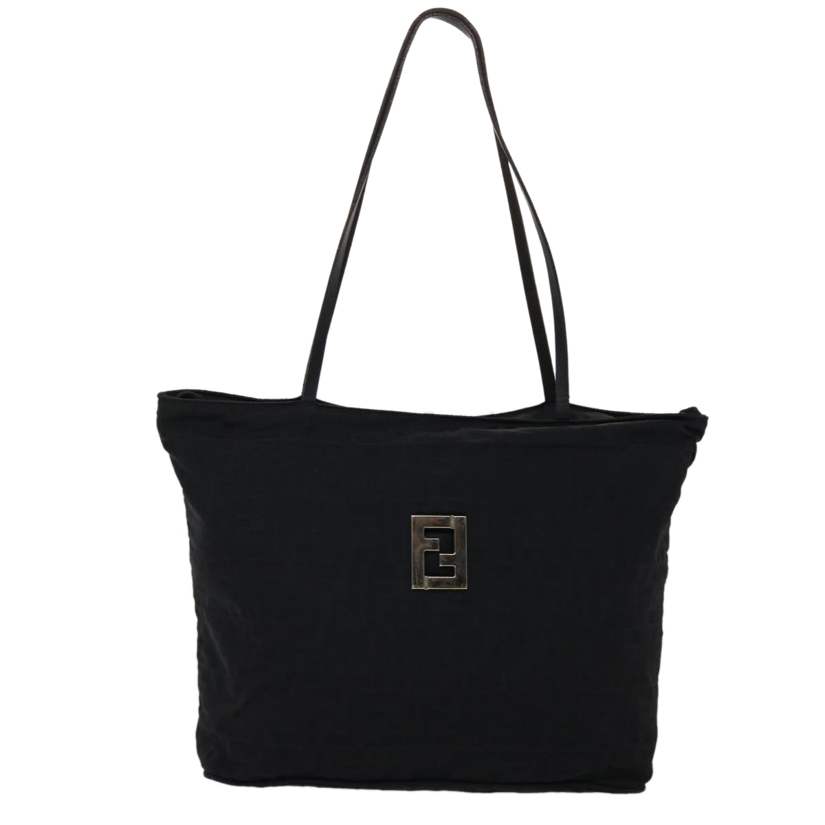 FENDI Zucca Canvas Tote Bag Black Auth yk7411