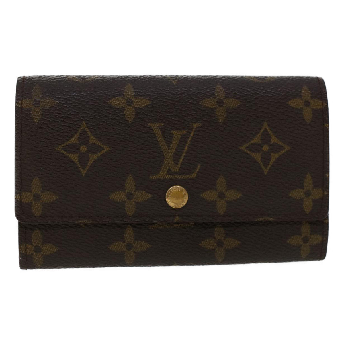 LOUIS VUITTON Monogram Porte Monnaie Zip Long Wallet M61727 LV Auth yk7413