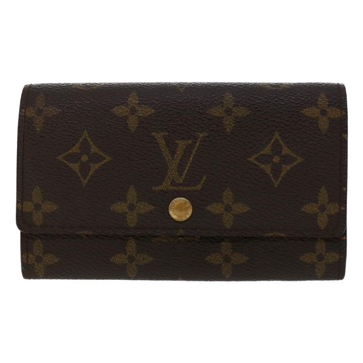 LOUIS VUITTON Monogram Porte Monnaie Zip Long Wallet M61727 LV Auth yk7413