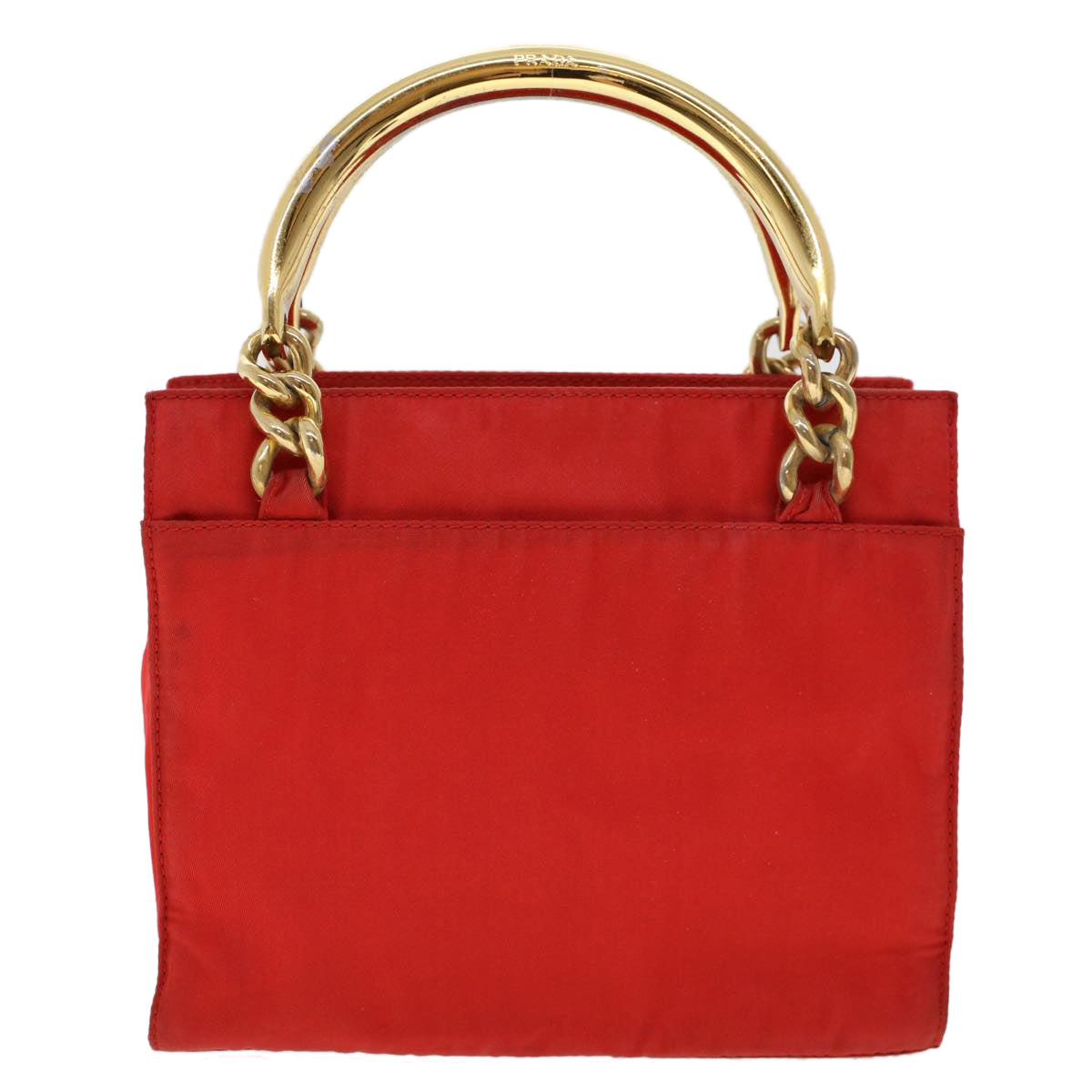 PRADA Hand Bag Nylon Red Auth yk7429 - 0