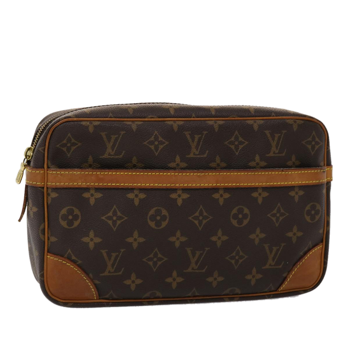 LOUIS VUITTON Monogram Compiegne 28 Clutch Bag M51845 LV Auth yk7465