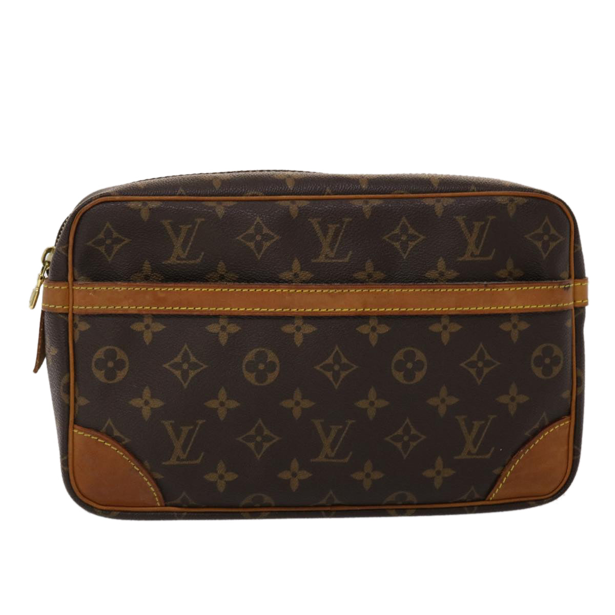 LOUIS VUITTON Monogram Compiegne 28 Clutch Bag M51845 LV Auth yk7465