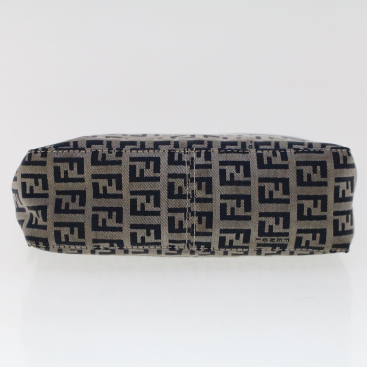 FENDI Zucchino Canvas Shoulder Bag Navy Auth yk7501