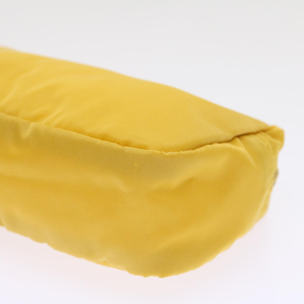 PRADA Pouch Nylon Yellow Auth yk7502