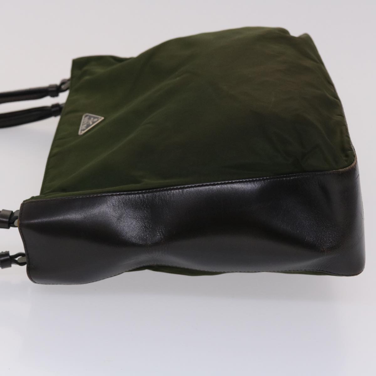 PRADA Shoulder Bag Nylon Khaki Auth yk7523B