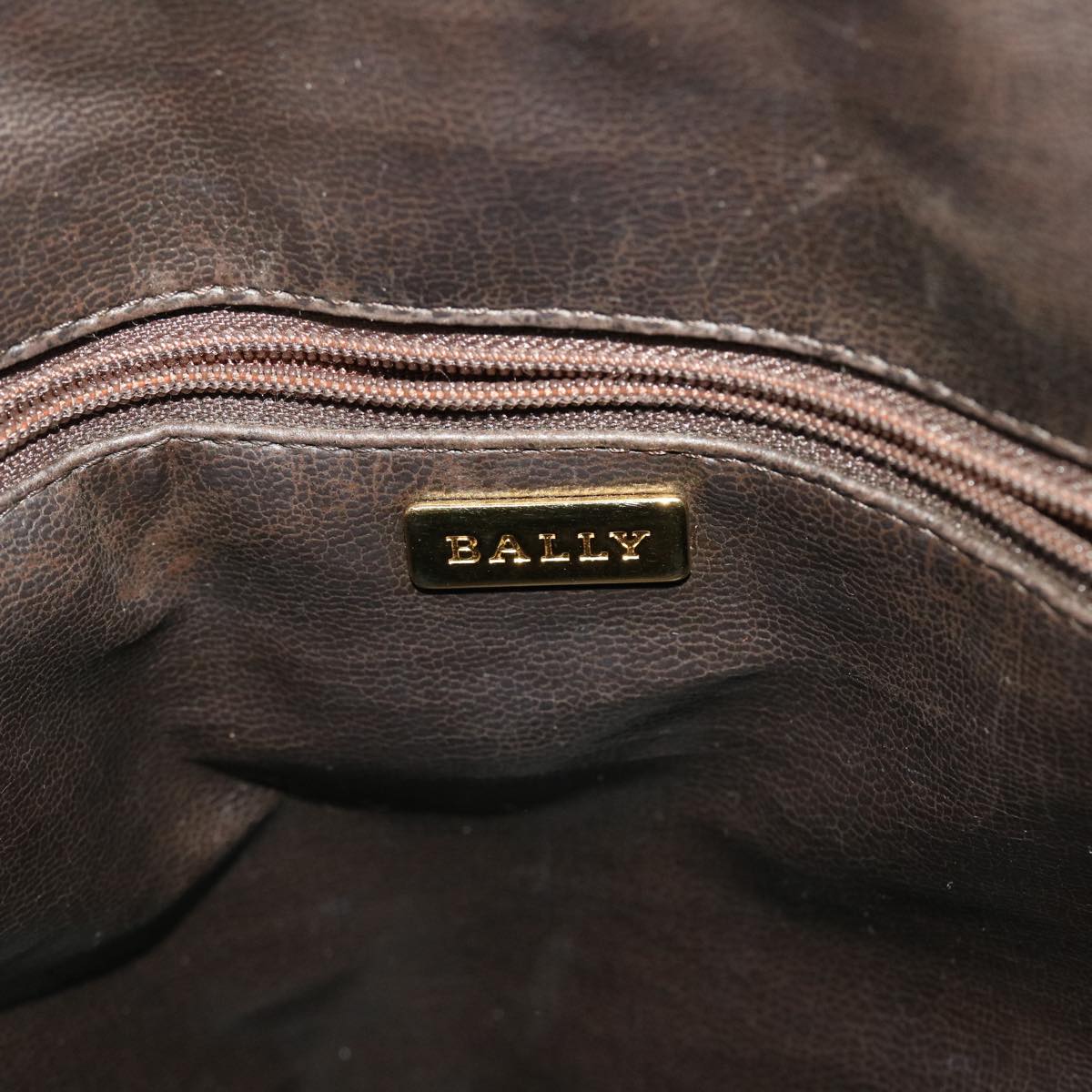 BALLY Hand Bag Leather Brown Auth yk7543B