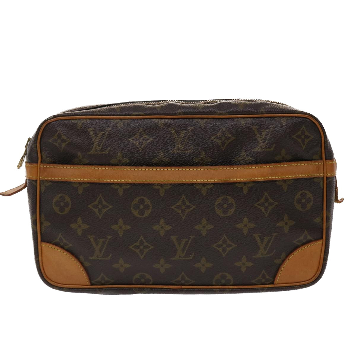 LOUIS VUITTON Monogram Compiegne 28 Clutch Bag M51845 LV Auth yk7579