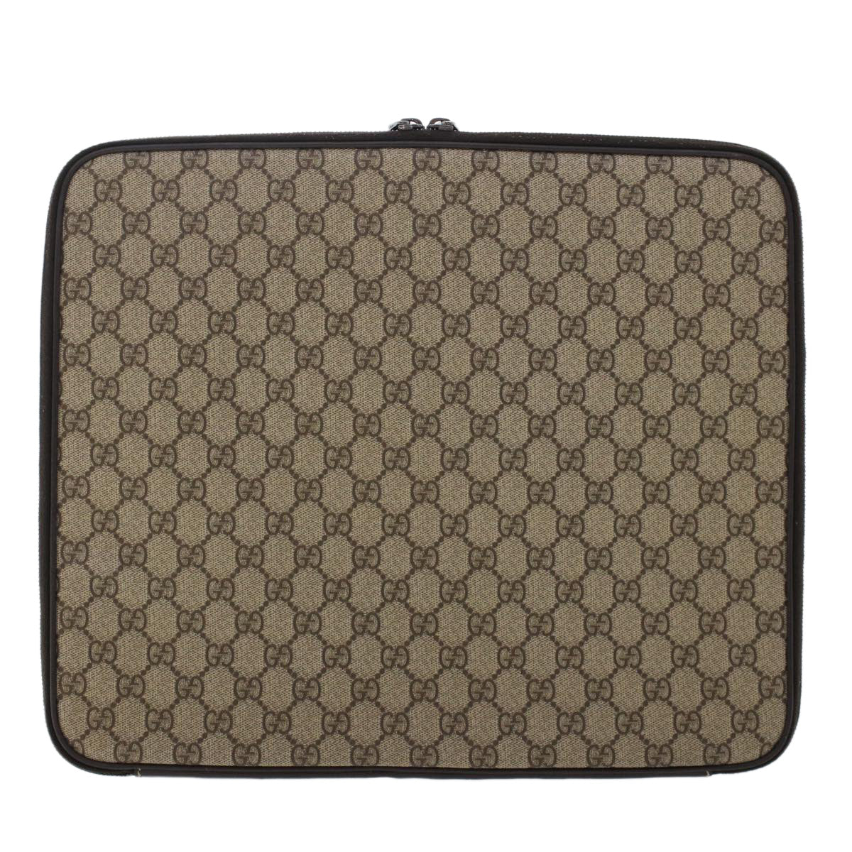 GUCCI GG Canvas Interlocking PC Case PVC Leather Beige 194297 Auth yk7586 - 0