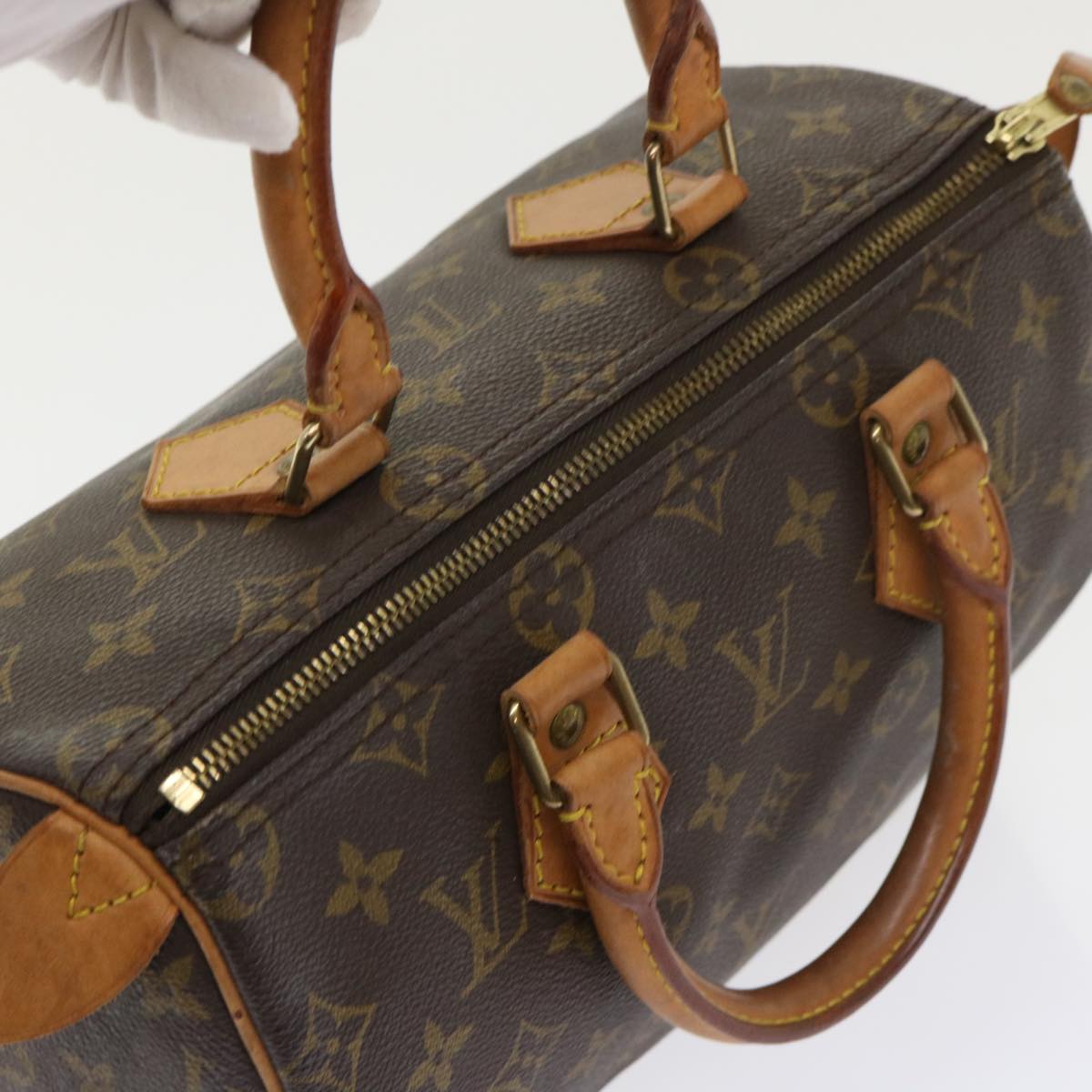 LOUIS VUITTON Monogram Speedy 25 Hand Bag M41528 LV Auth yk7597