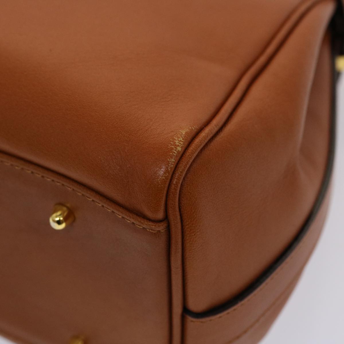 VALENTINO Hand Bag Leather 2way Brown Auth yk7662B
