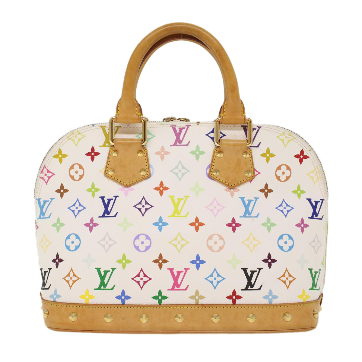 LOUIS VUITTON Monogram Multicolor Alma Hand Bag White M92647 LV Auth yk7673B - 0