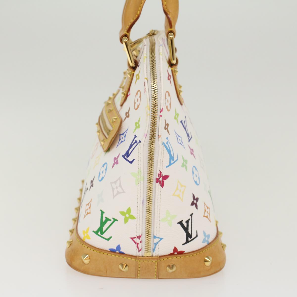 LOUIS VUITTON Monogram Multicolor Alma Hand Bag White M92647 LV Auth yk7673B