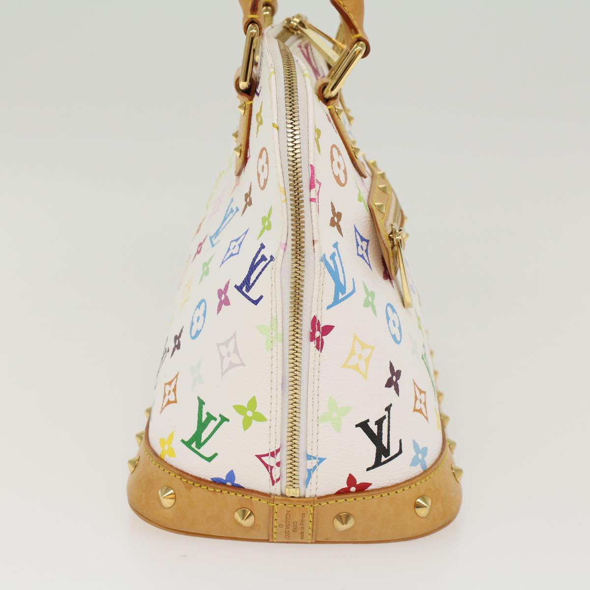 LOUIS VUITTON Monogram Multicolor Alma Hand Bag White M92647 LV Auth yk7673B