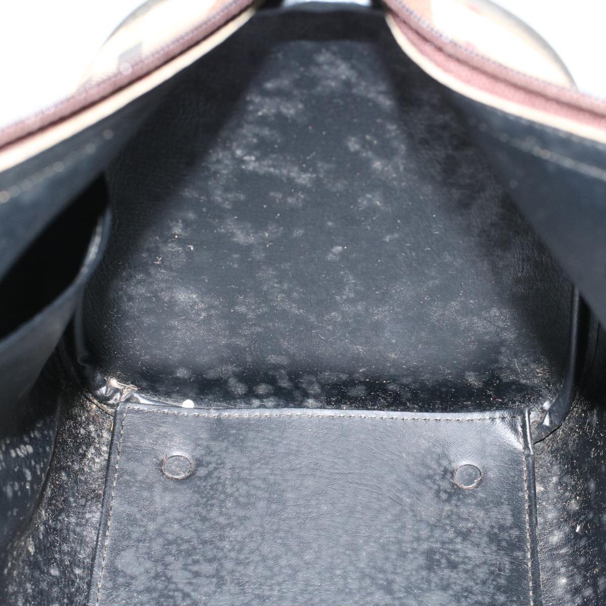 Burberrys Nova Check Boston Bag Nylon Leather Beige Auth yk7681B