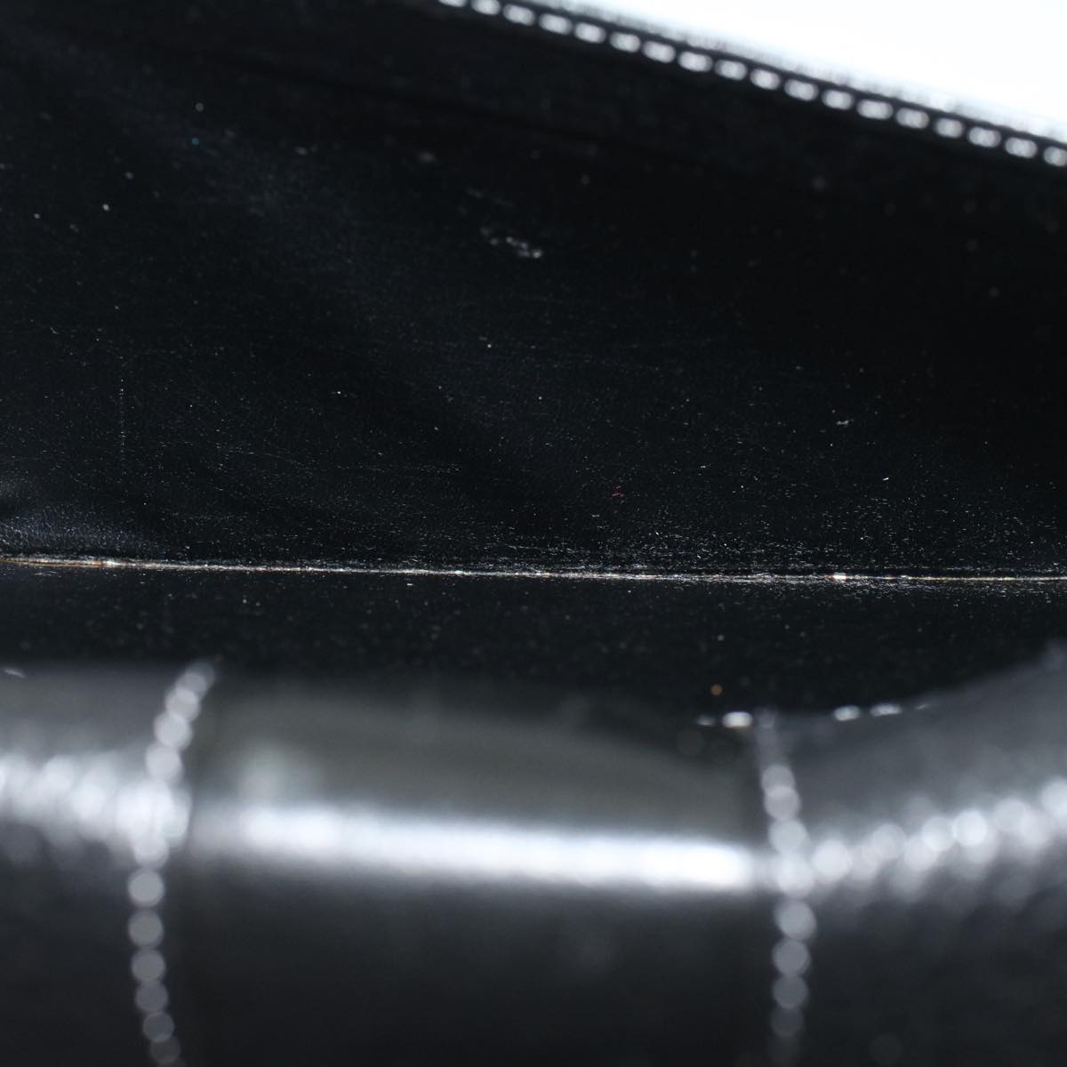 Burberrys Clutch Bag Leather Black Auth yk7752
