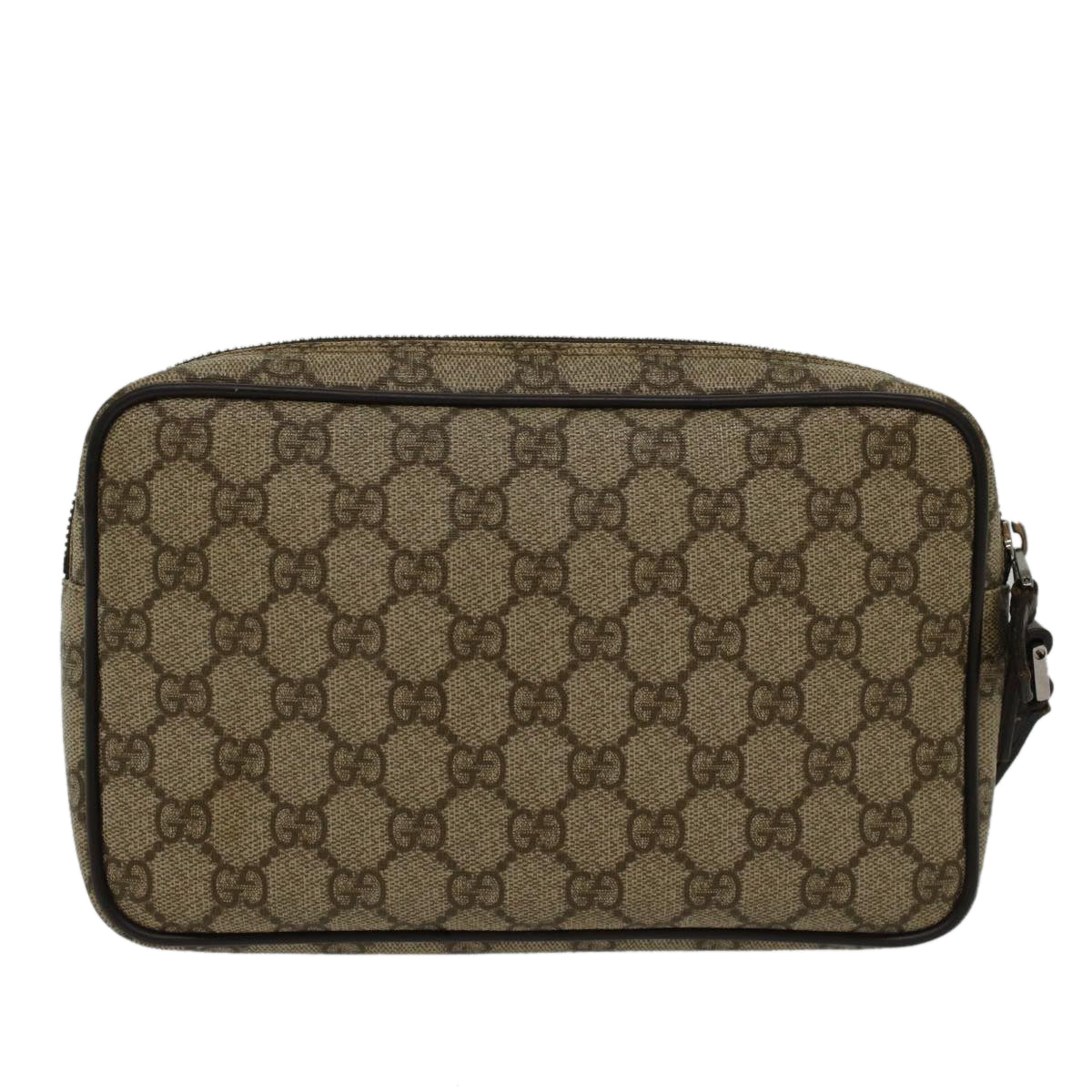 GUCCI GG Canvas Clutch Bag PVC Leather Beige 73956 Auth yk7760 - 0