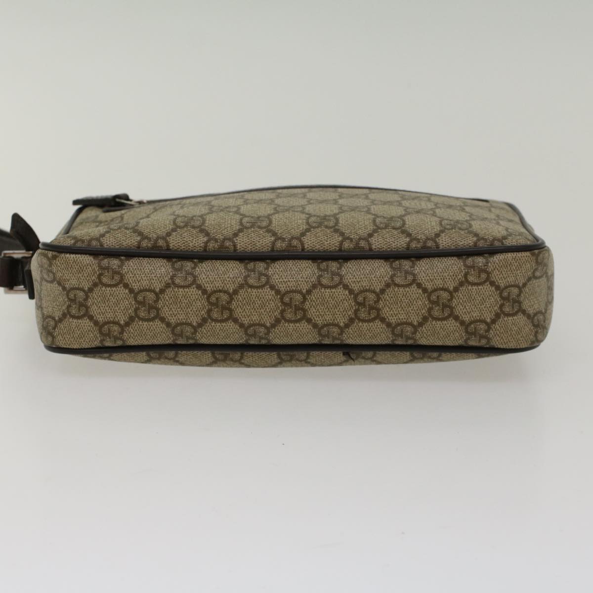 GUCCI GG Canvas Clutch Bag PVC Leather Beige 73956 Auth yk7760