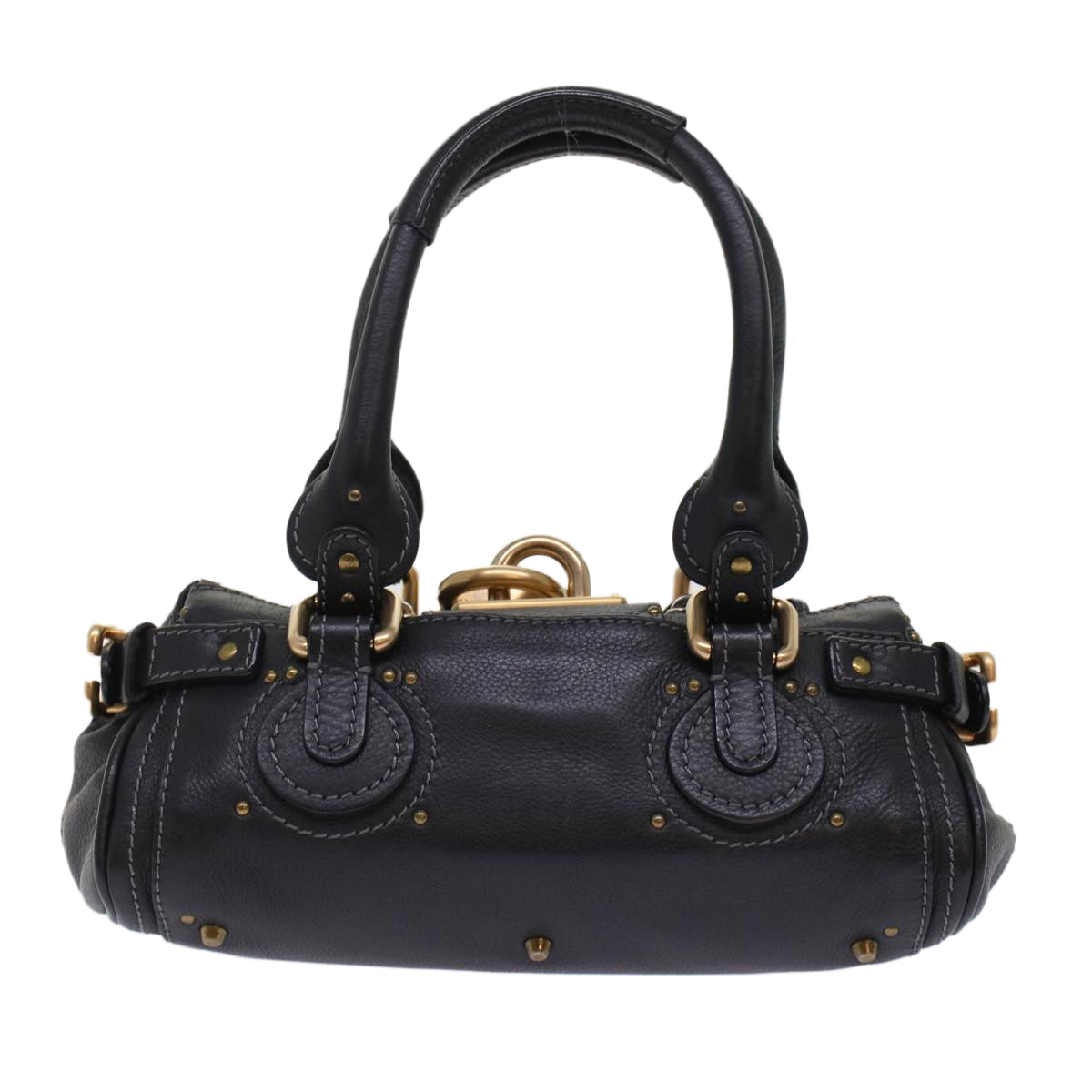 Chloe Paddington Shoulder Bag Leather Black Auth yk7761 - 0