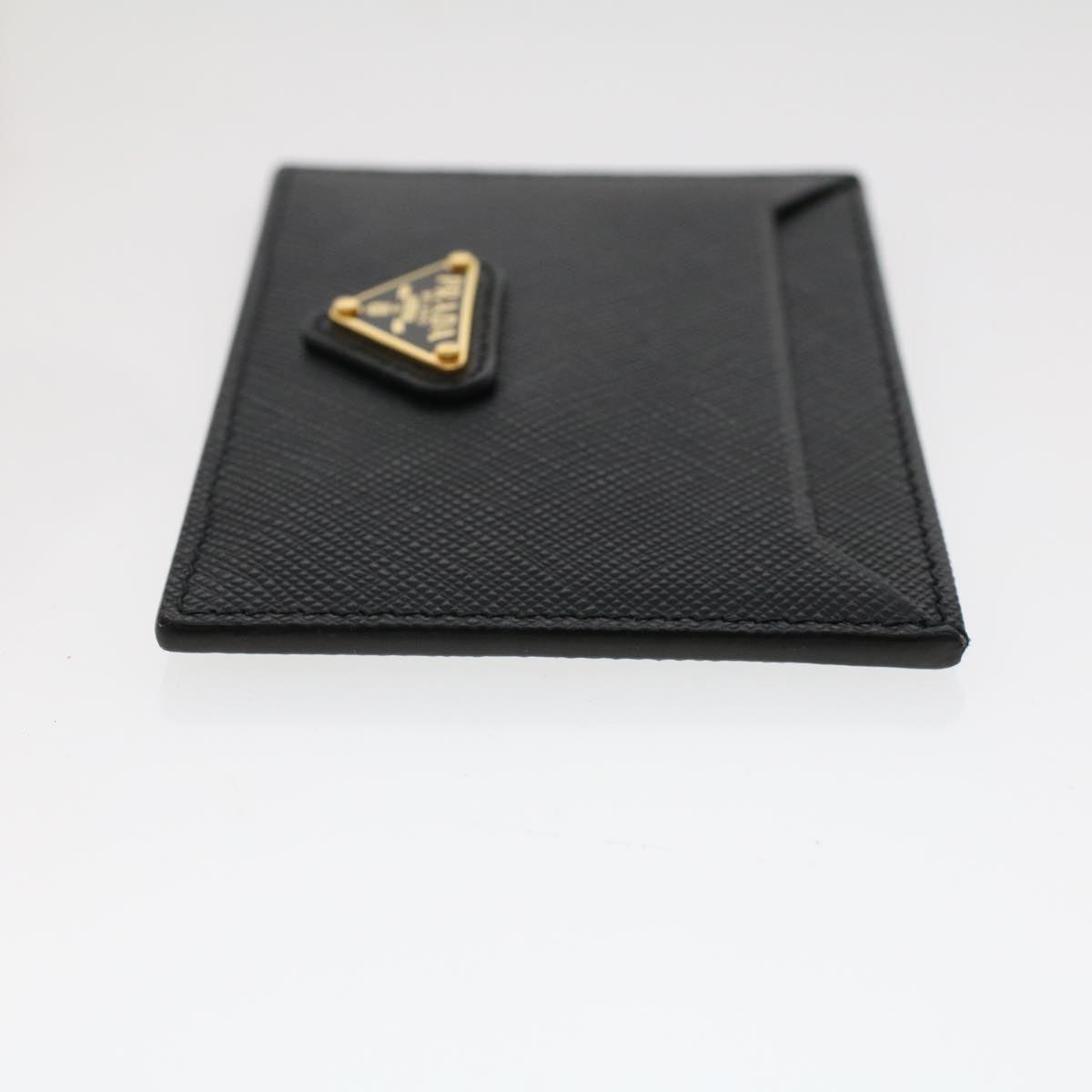 PRADA Card Case Safiano leather Black 1MC208 Auth yk7794