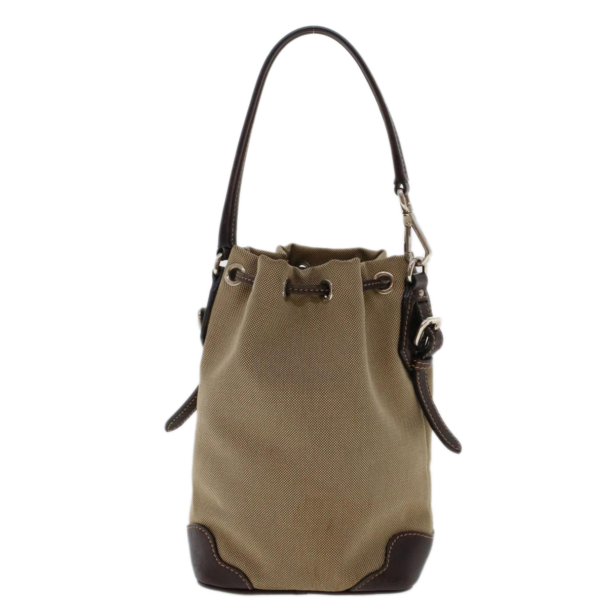 PRADA Hand Bag Nylon Brown Auth yk7871 - 0