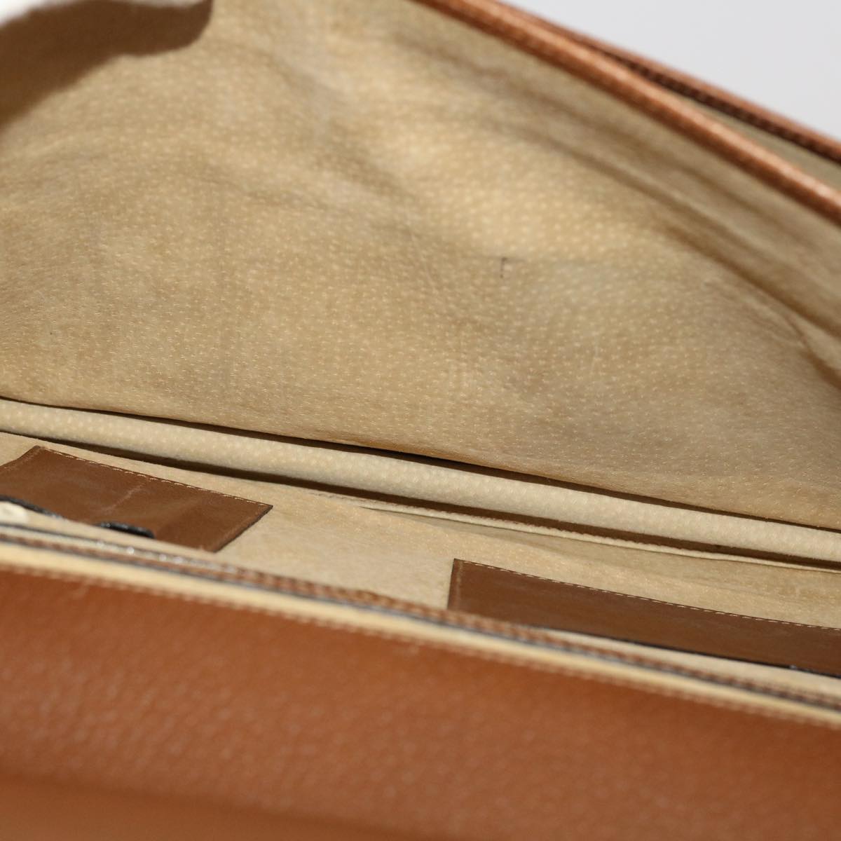 VALENTINO Clutch Bag Leather 2Set Brown Auth yk7890B