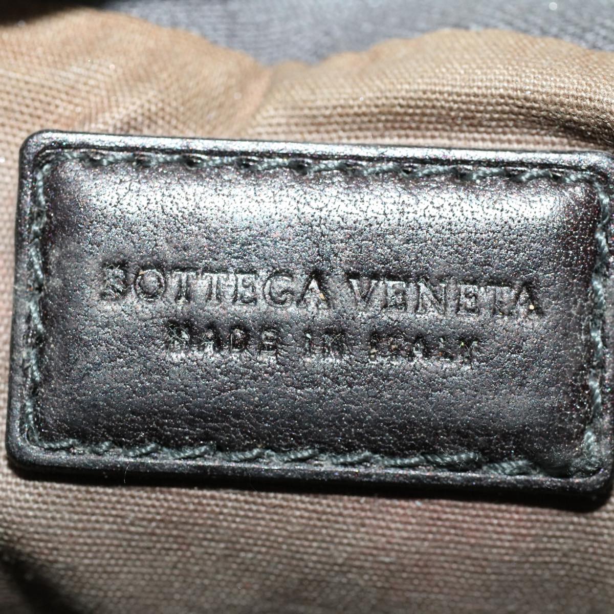 BOTTEGA VENETA INTRECCIATO Accessory Pouch Leather Brown Auth yk7931B