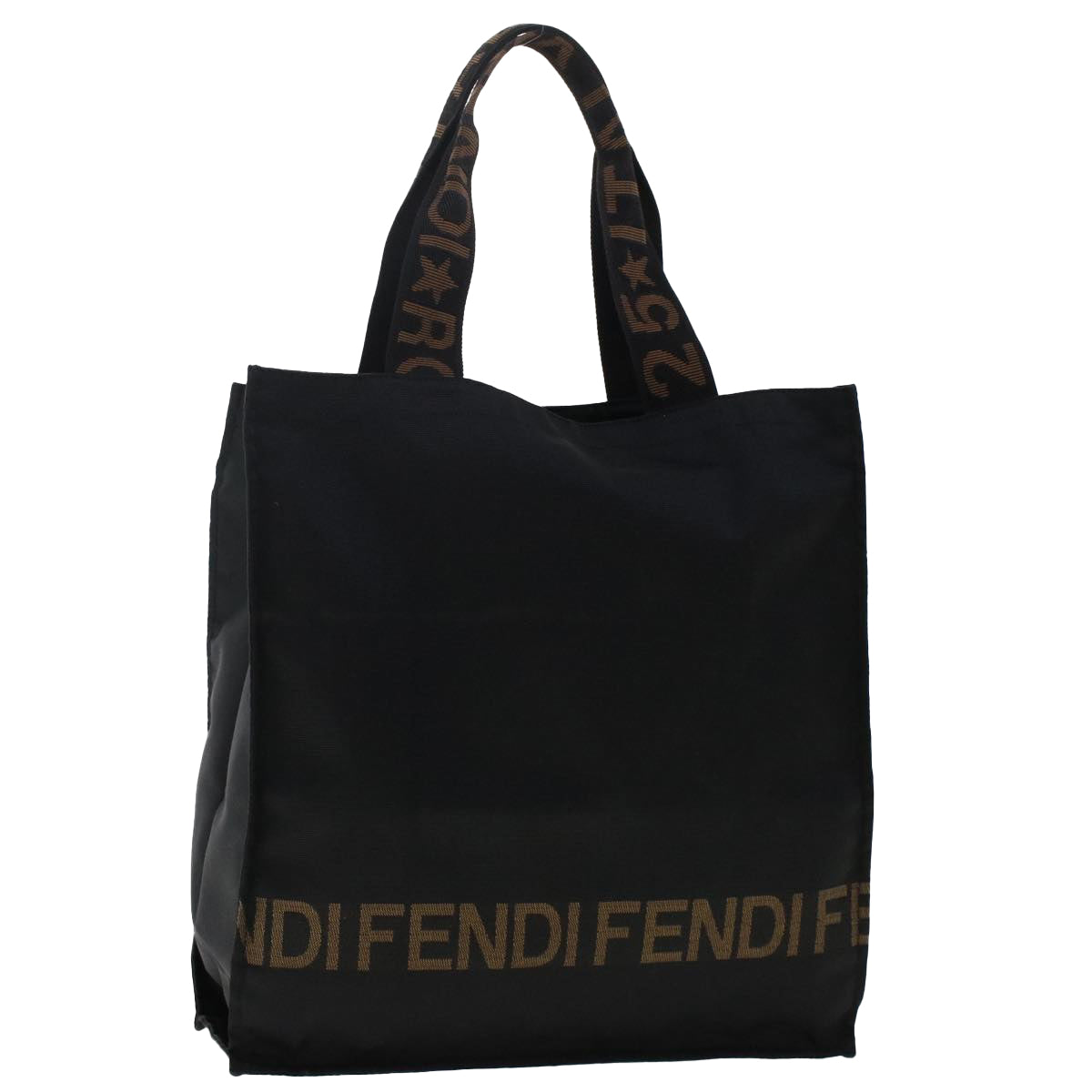 FENDI Tote Bag Nylon Black 2321.26565.098 Auth yk7957