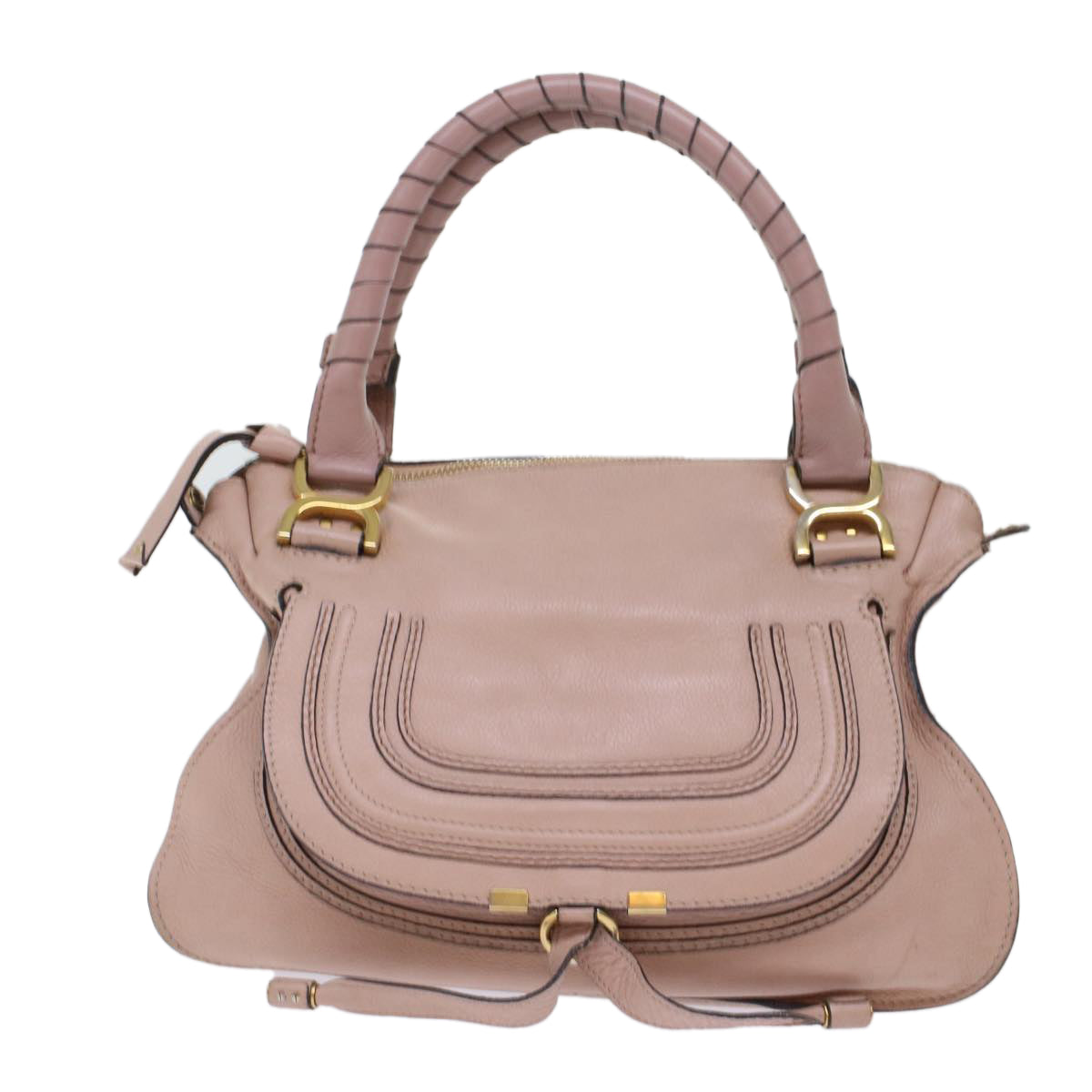 Chloe Mercy Hand Bag Leather 2way Pink Auth yk7960